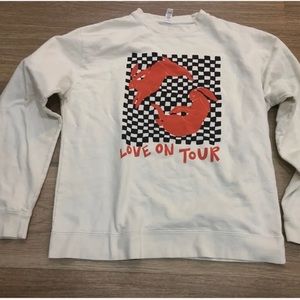 Harry Styles Love on Tour official merch off white bunny crewneck